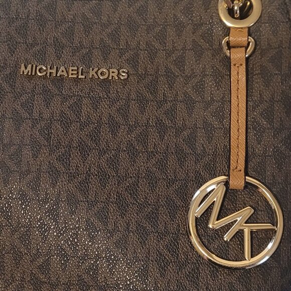MICHAEL KORS Jet Set Large Signature Logo Shoulder Bag - Like New Used - Picture 8 of 13